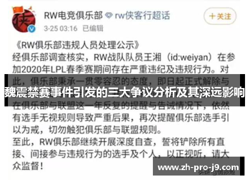 魏震禁赛事件引发的三大争议分析及其深远影响 魏震禁赛事件引发的三大争议分析及其深远影响